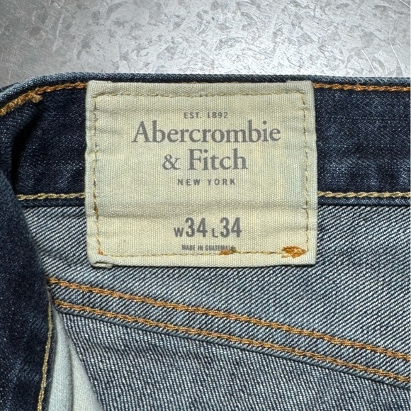 Abercrombie & Fitch The A&F Slim Straight Jeans Men’s size 34 x 34 Distressed - Picture 9 of 11
